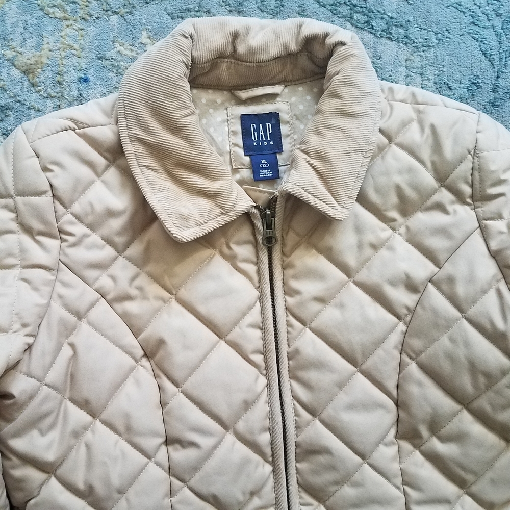 Gap Kids Tan Quilted Jacket Size XL(12)